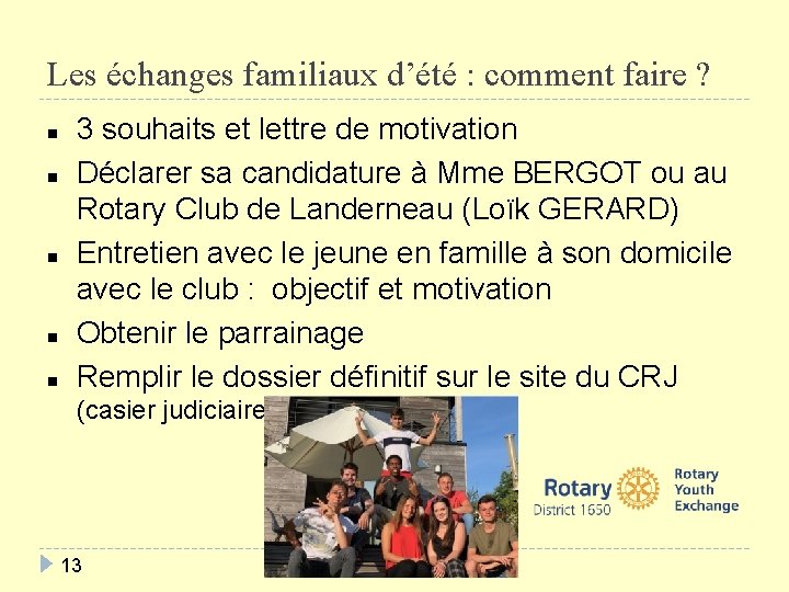 Les échanges familiaux d’été : comment faire ? 3 souhaits et lettre de motivation