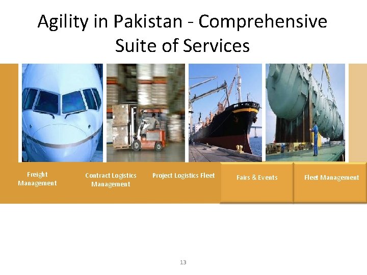 Agility in Pakistan - Comprehensive Suite of Services Freight Management Contract Logistics Management Project