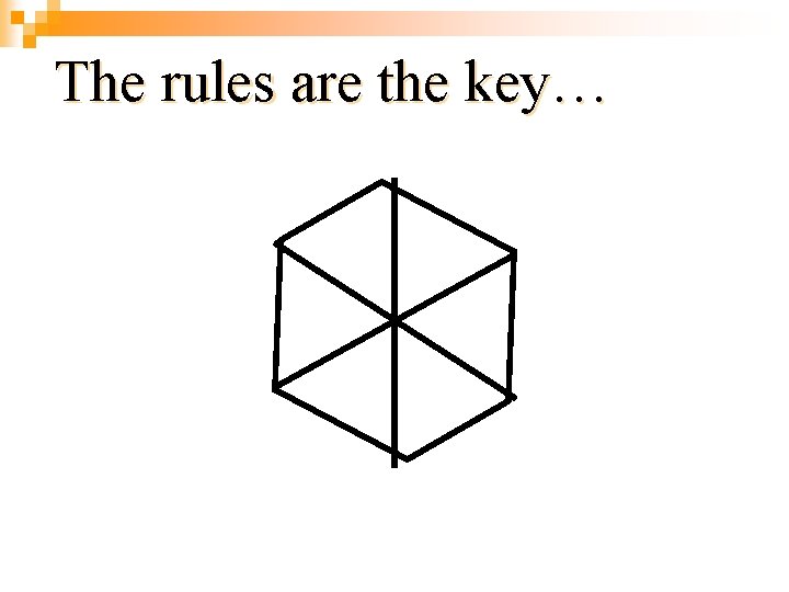 The rules are the key… 