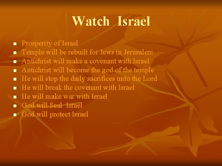 Watch Israel n n n n n Prosperity of Israel Temple will be rebuilt