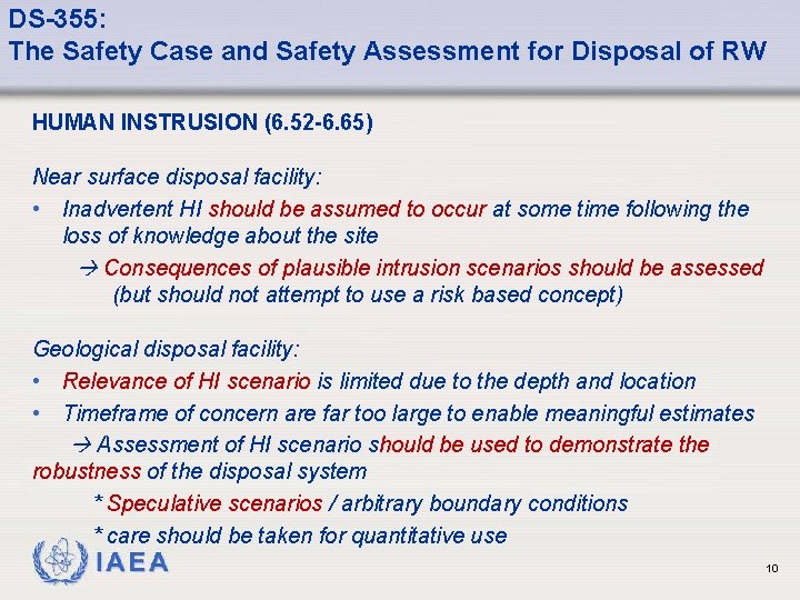 DS-355: The Safety Case and Safety Assessment for Disposal of RW HUMAN INSTRUSION (6.