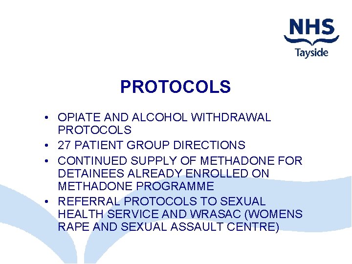 PROTOCOLS • OPIATE AND ALCOHOL WITHDRAWAL PROTOCOLS • 27 PATIENT GROUP DIRECTIONS • CONTINUED