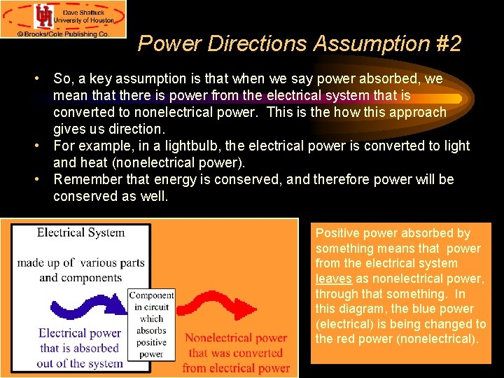 Power Directions Assumption #2 • So, a key assumption is that when we say
