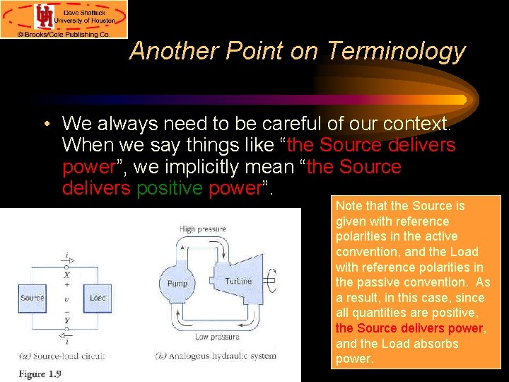 Another Point on Terminology • We always need to be careful of our context.