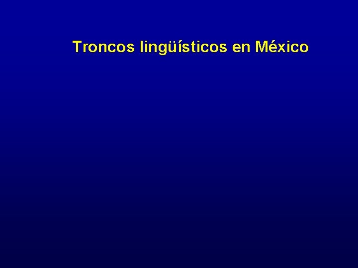 Troncos lingüísticos en México 