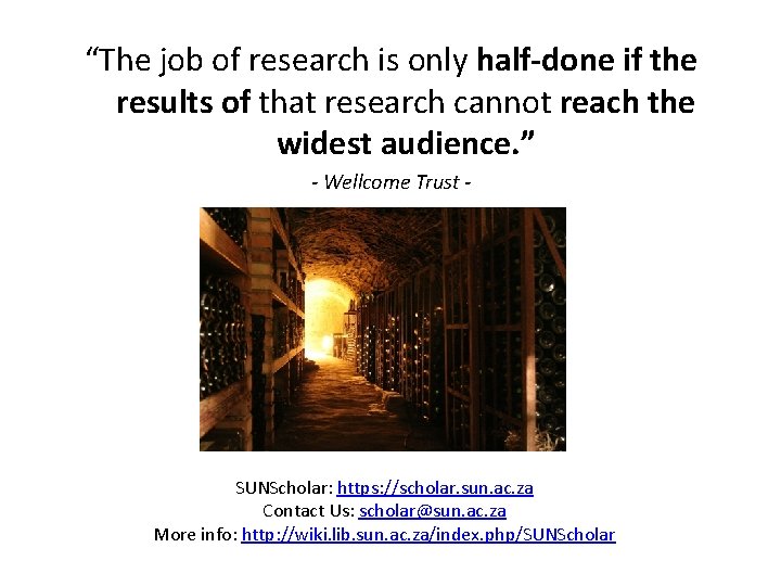 “The job of research is only half‐done if the results of that research cannot