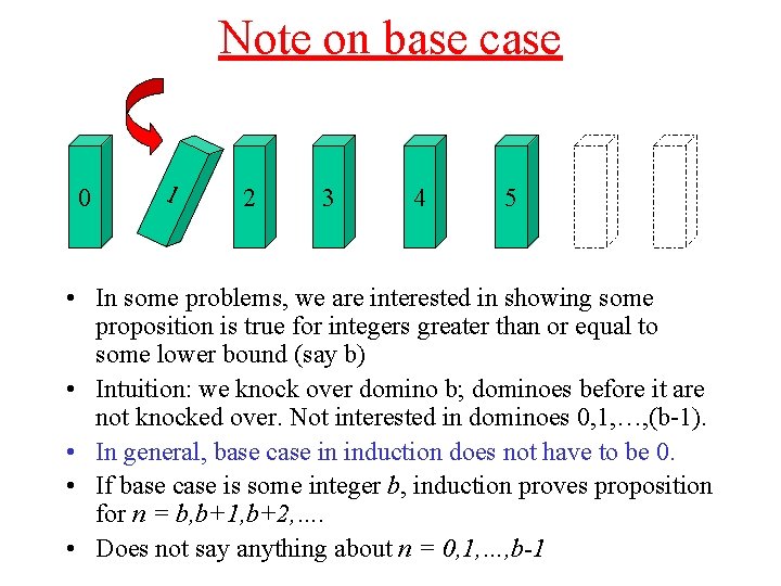 Note on base case 0 1 2 3 4 5 • In some problems, Note on base case 0 1 2 3 4 5 • In some problems,
