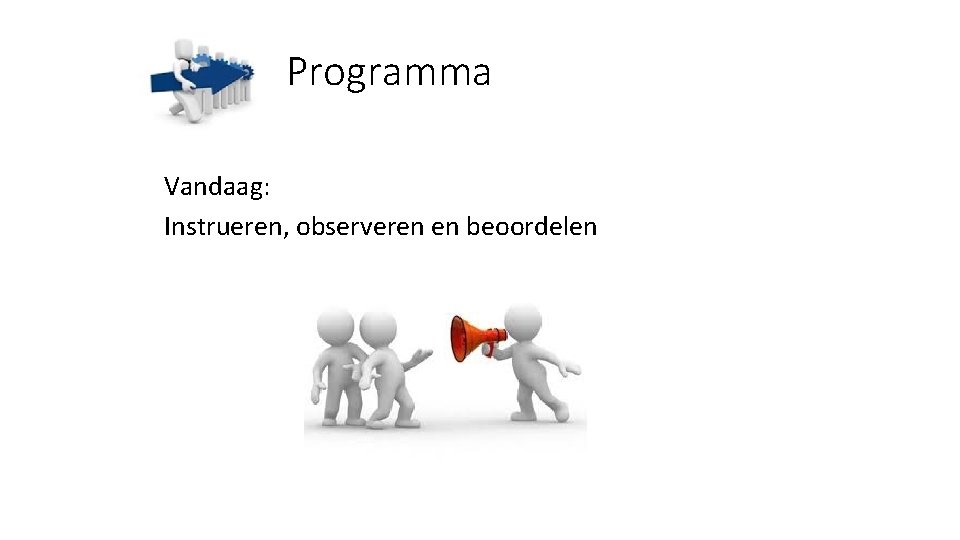 Programma Vandaag: Instrueren, observeren en beoordelen 