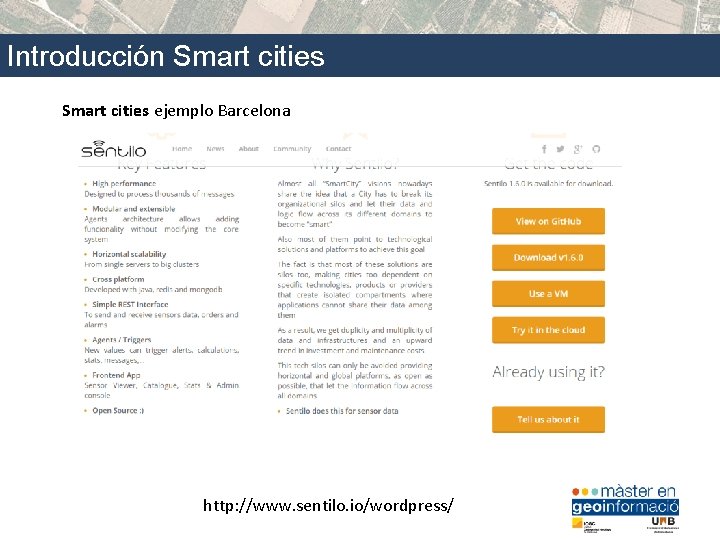 Introducción Smart cities ejemplo Barcelona http: //www. sentilo. io/wordpress/ 