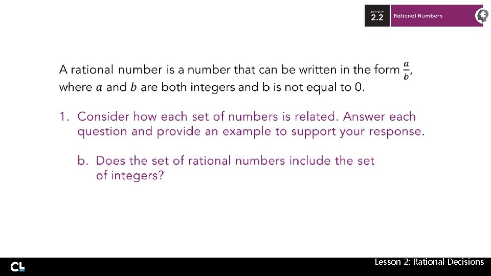 Lesson 2: Rational Decisions 