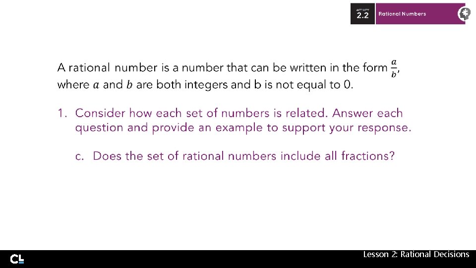 Lesson 2: Rational Decisions 