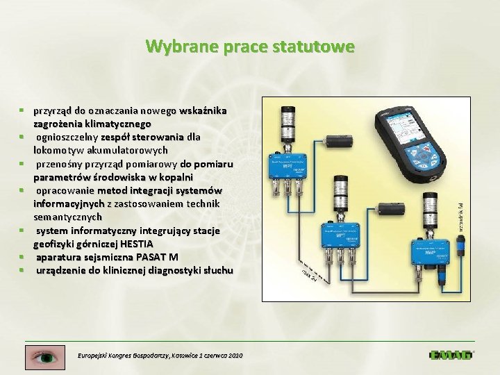 Wybrane prace statutowe § przyrząd do oznaczania nowego wskaźnika zagrożenia klimatycznego § ognioszczelny zespół