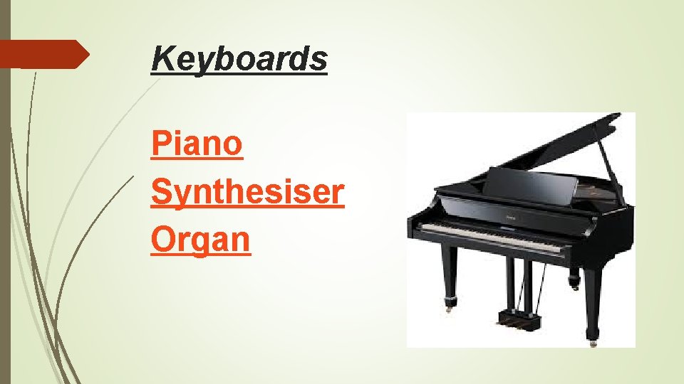 Keyboards Piano Synthesiser Organ 