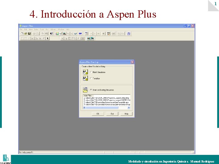 1 4 Introduccin a Aspen Plus Modelado y
