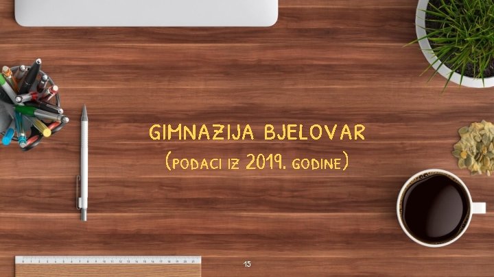 gimnazija bjelovar (podaci iz 2019. godine) 15 