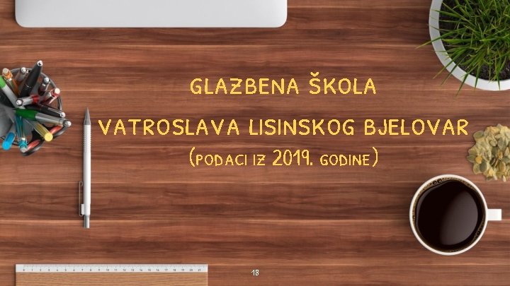 glazbena škola vatroslava lisinskog bjelovar (podaci iz 2019. godine) 18 
