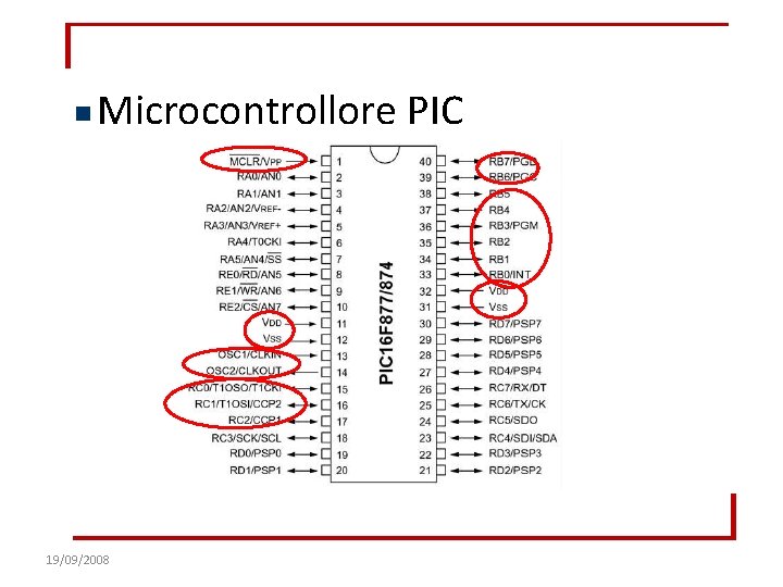 Microcontrollore PIC 19/09/2008 