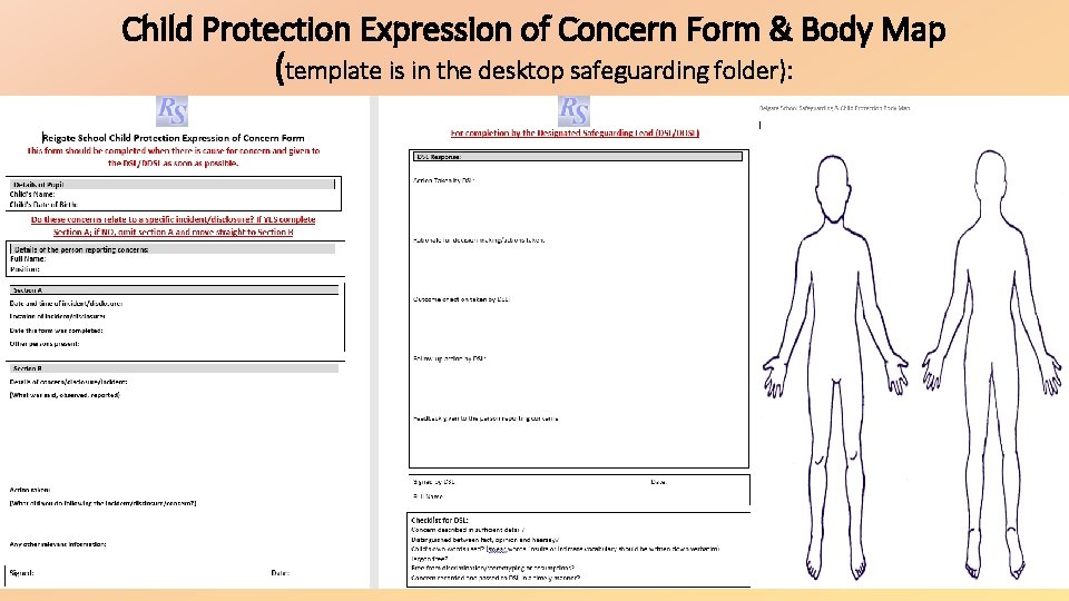 Child Protection Expression of Concern Form & Body Map (template is in the desktop Child Protection Expression of Concern Form & Body Map (template is in the desktop