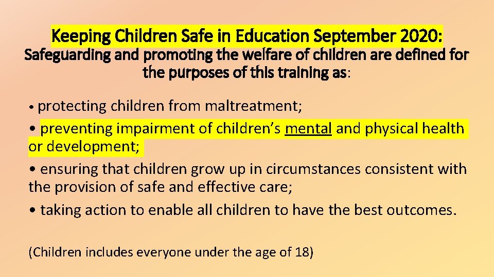 Keeping Children Safe in Education September 2020: Safeguarding and promoting the welfare of children Keeping Children Safe in Education September 2020: Safeguarding and promoting the welfare of children