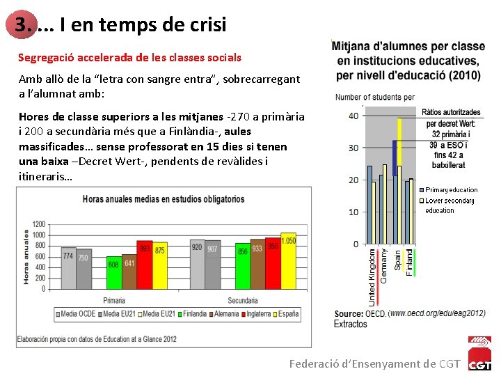 3. . I en temps de crisi Segregació accelerada de les classes socials Amb