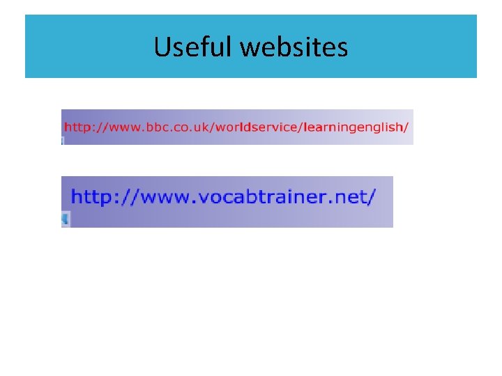 Useful websites 