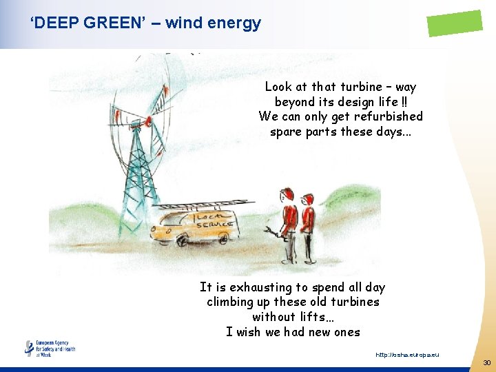 ‘DEEP GREEN’ – wind energy Look at that turbine – way beyond its design