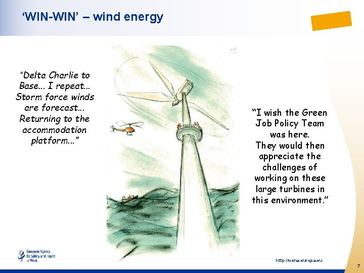 ‘WIN-WIN’ – wind energy “Delta Charlie to Base. . . I repeat. . .