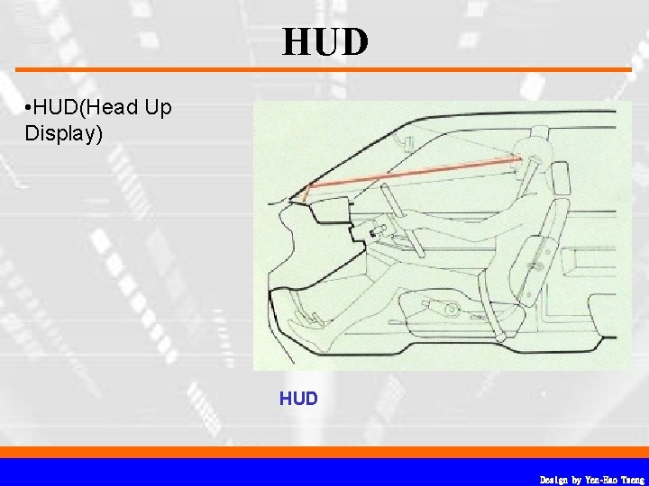 HUD • HUD(Head Up Display) HUD Design by Yen-Hao Tseng HUD • HUD(Head Up Display) HUD Design by Yen-Hao Tseng