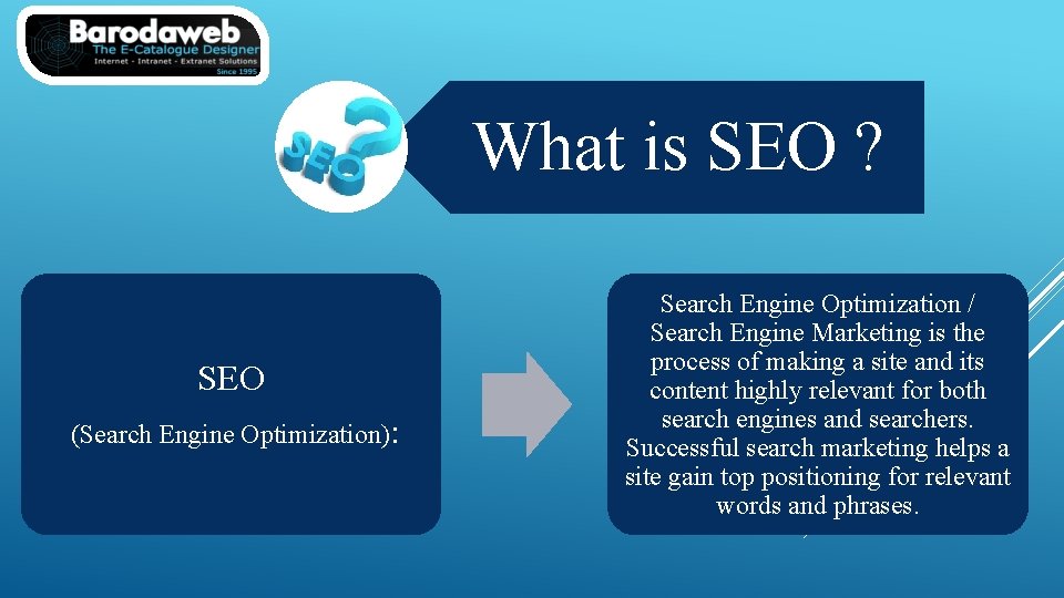 What is SEO ? SEO (Search Engine Optimization): Search Engine Optimization / Search Engine