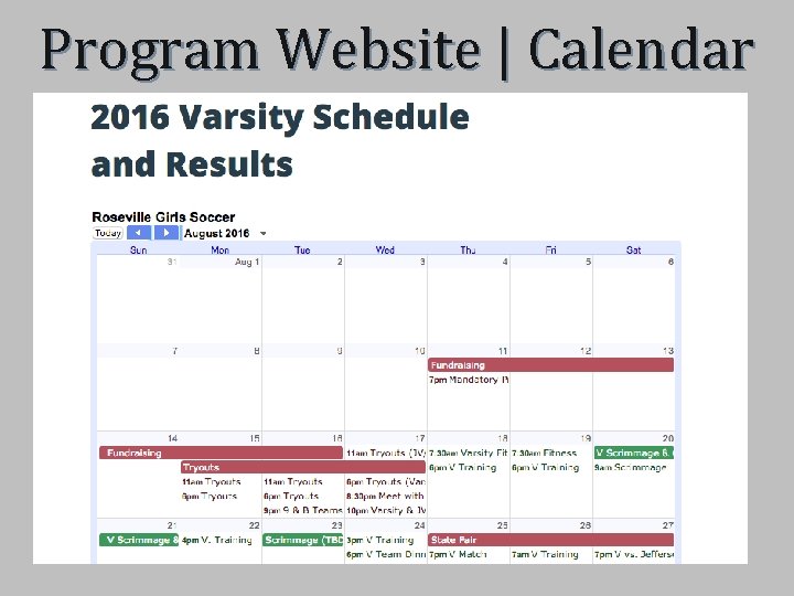 Program Website | Calendar 