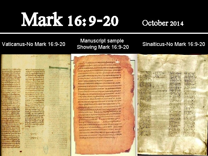 Mark 16 9 20 VaticanusNo Mark 16 9