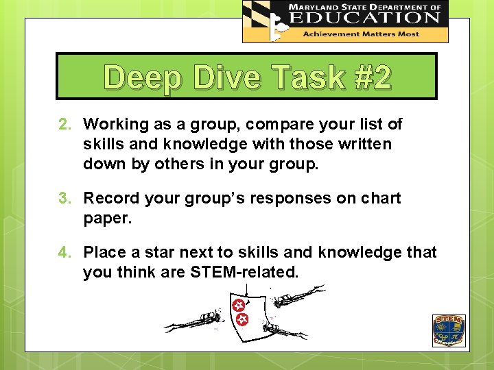 STEM In Maryland Deep Dive Task #2 2. Working as a group, compare your