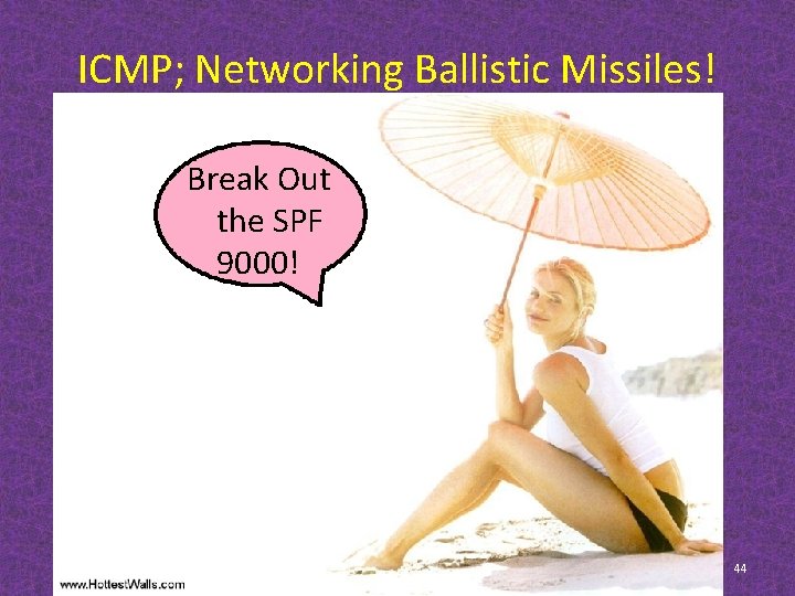 ICMP; Networking Ballistic Missiles! Break Out the SPF 9000! 44 