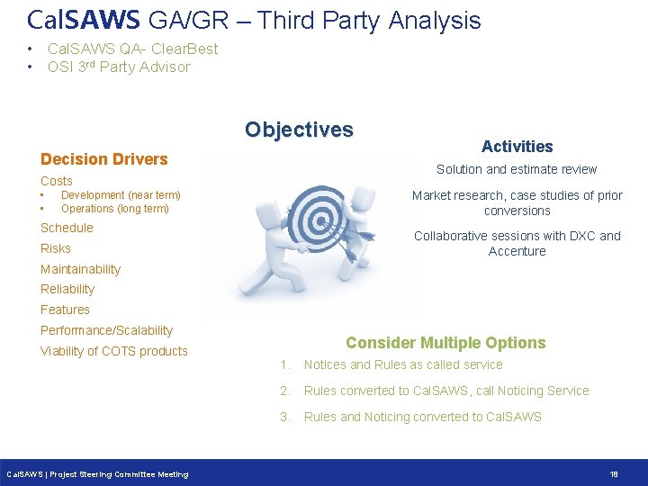 Cal. SAWS GA/GR – Third Party Analysis • Cal. SAWS QA- Clear. Best •