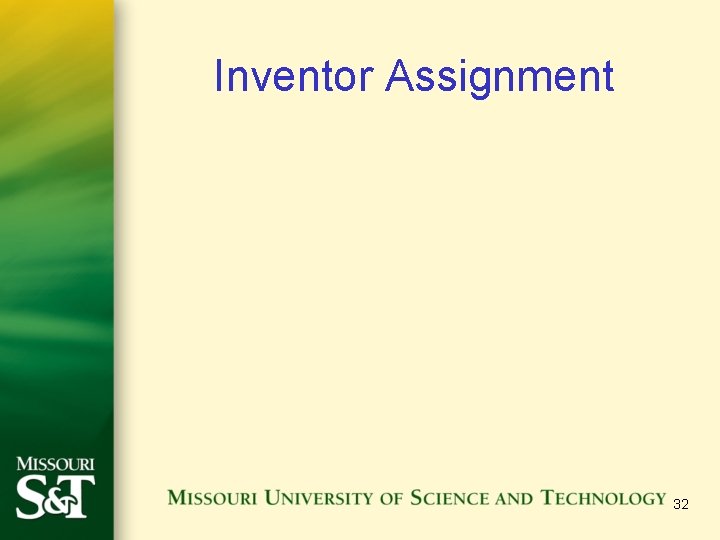 Inventor Assignment 32 