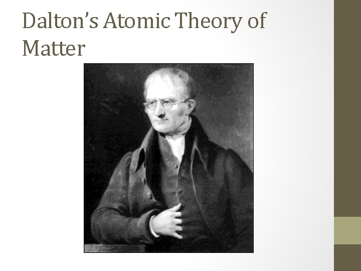 Dalton’s Atomic Theory of Matter 