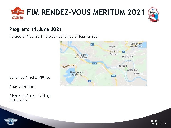 FIM RENDEZ-VOUS MERITUM 2021 Program: 11. June 2021 Parade of Nations in the surroundings