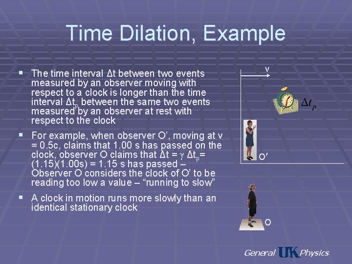 Time Dilation, Example § The time interval Δt between two events v measured by