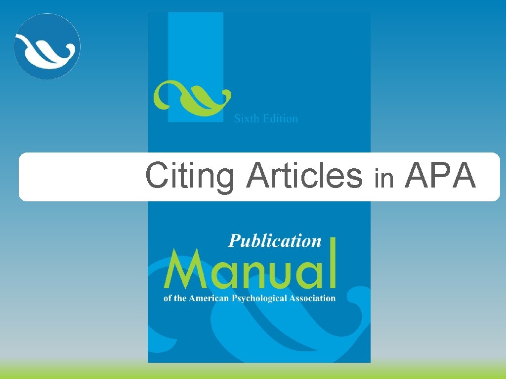 Citing Articles in APA 