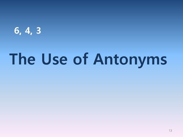 6 4 Antonymy 1 6 4 1