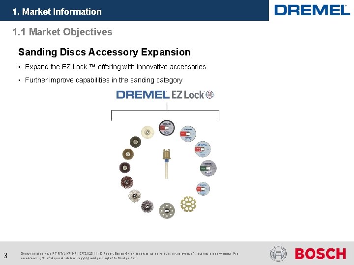 1. Market Information 1. 1 Market Objectives Sanding Discs Accessory Expansion • Expand the