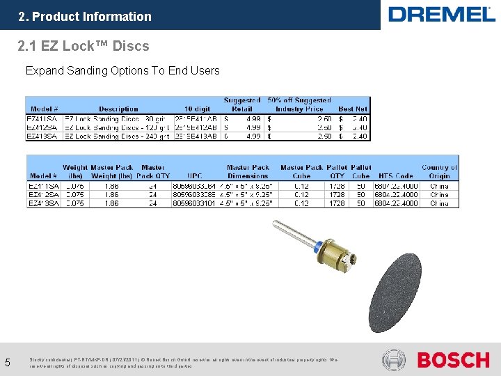 2. Product Information 2. 1 EZ Lock™ Discs Expand Sanding Options To End Users