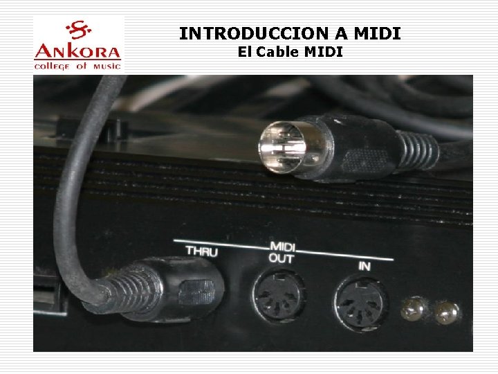 INTRODUCCION A MIDI El Cable MIDI 