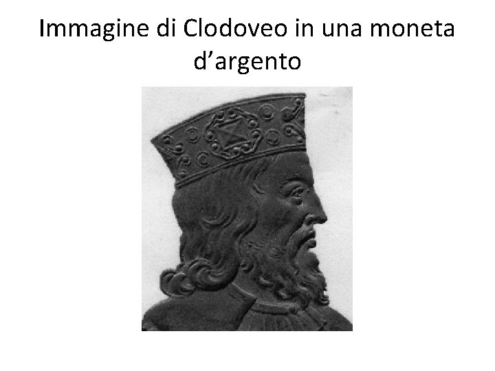 Immagine di Clodoveo in una moneta d’argento 