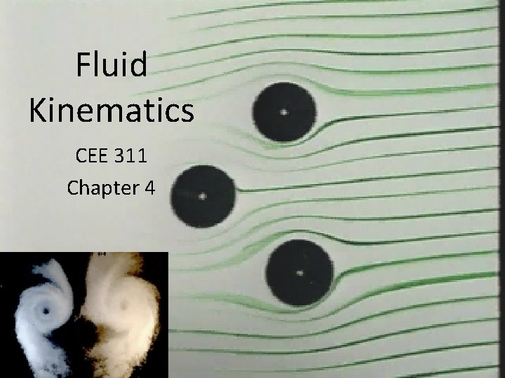 Fluid Kinematics CEE 311 Chapter 4 