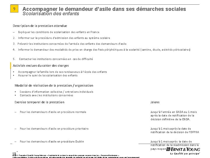 9 Accompagner le demandeur d’asile dans ses démarches sociales Scolarisation des enfants Description de 9 Accompagner le demandeur d’asile dans ses démarches sociales Scolarisation des enfants Description de