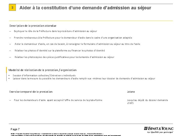 3 Aider à la constitution d’une demande d’admission au séjour Description de la prestation 3 Aider à la constitution d’une demande d’admission au séjour Description de la prestation