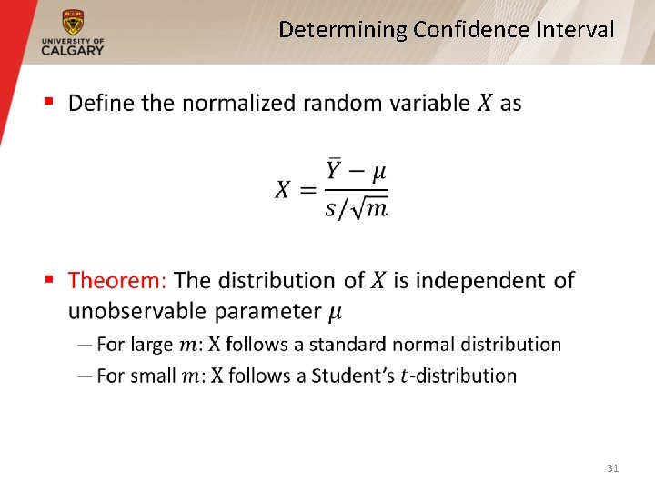 Determining Confidence Interval § 31 