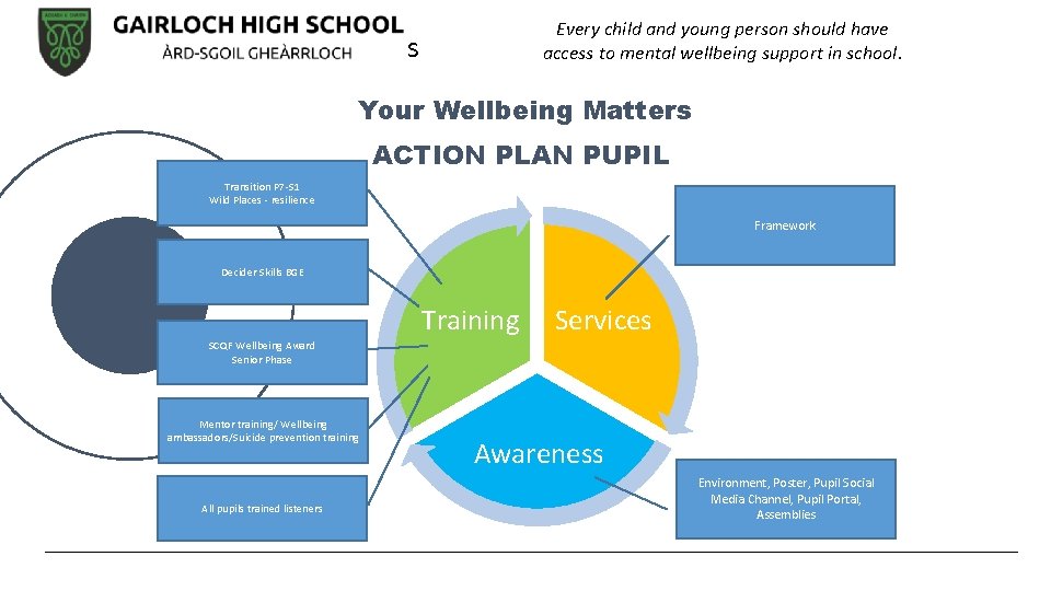Every child and young person should have access to mental wellbeing support in school.