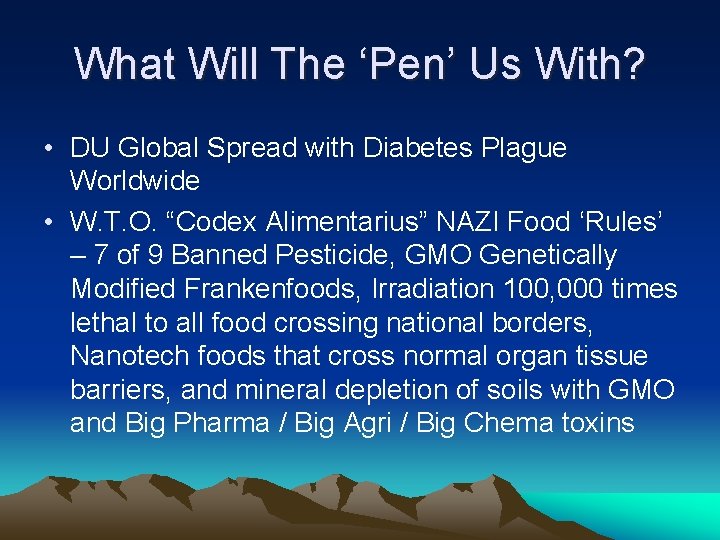 What Will The ‘Pen’ Us With? • DU Global Spread with Diabetes Plague Worldwide